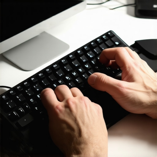 Person customizing their split ergonomic keyboard to improve wrist comfort