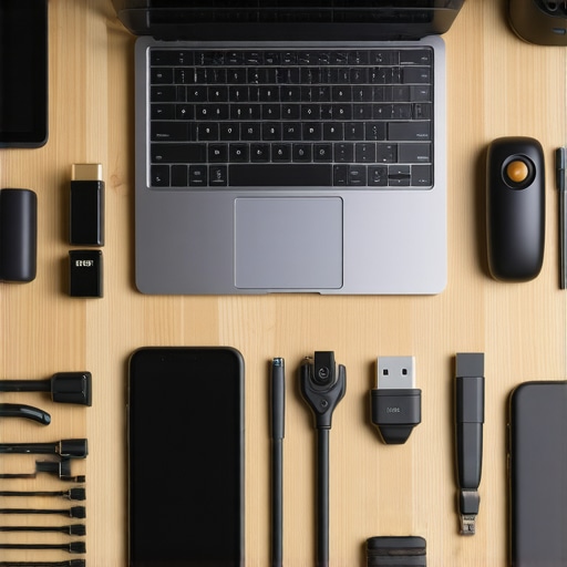 Home Office Maintenance Essentials A tidy home office workspace with digital devices and maintenance tools.