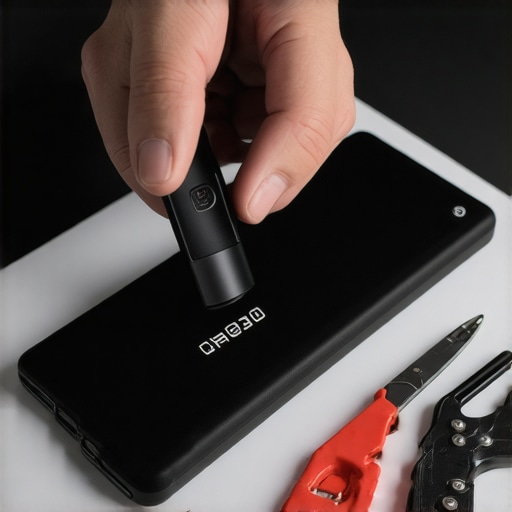Reliable External SSD for Data Security Person inspecting a solid-state external drive with a screwdriver in a neat workspace.