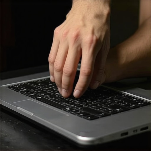 Person carefully cleaning a laptop with ultrasonic cleaner to ensure long-term performance.