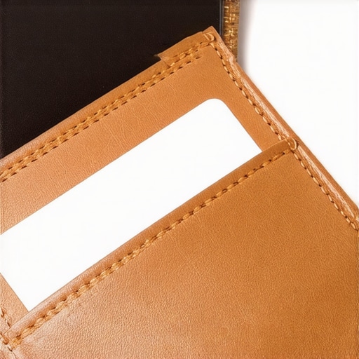 RFID-blocking wallet with contactless cards safely stored inside