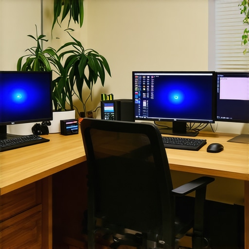 A Well-Maintained Home Office Setup A clean and organized home office workspace demonstrating effective maintenance
