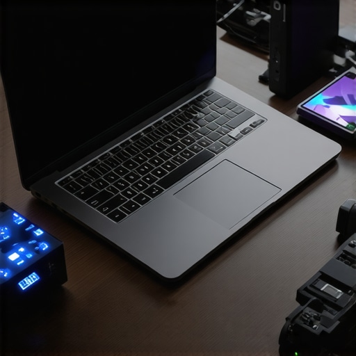 Essential tools for maintaining your tech gear Laptop with diagnostic software and cooling accessories