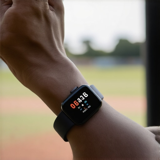 Person wearing a fitness tracker tightly on wrist during exercise ensuring accurate heart rate measurement