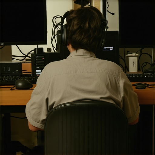 Overcrowded desk with tangled cables and multiple gadgets affecting device use and efficiency.