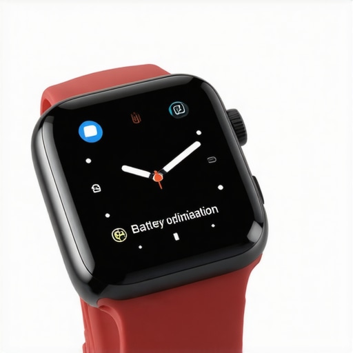 Smartwatch screen displaying battery saving options