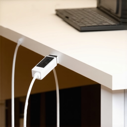 The $5 Command Strip Hack for Taming Desktop Cable Chaos
