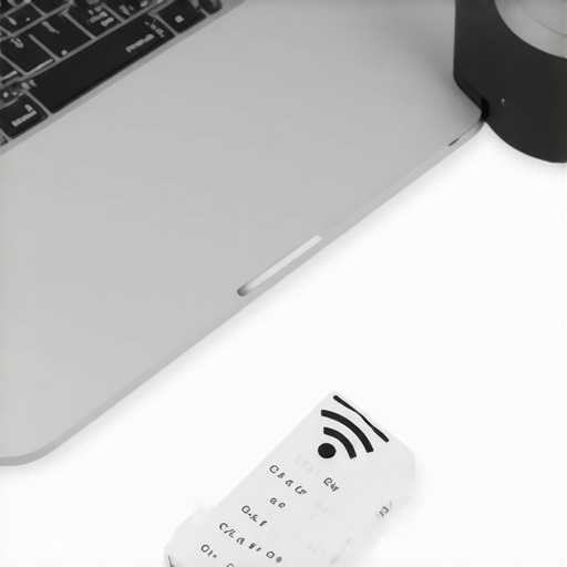 Wireless keyboard connected to a laptop with signal strength indicator