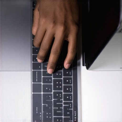 Person changing keyboard backlight settings on a laptop.