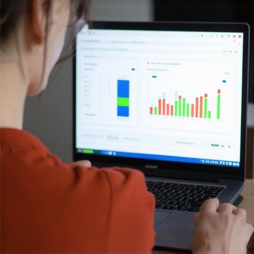 Person viewing battery cycle report on laptop screen.