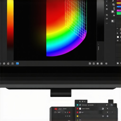 Screen showing display calibration tools for color correction.