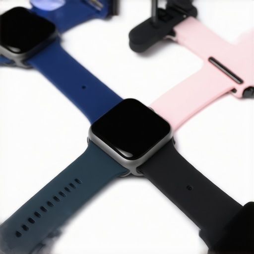 A selection of hypoallergenic smartwatch bands fitted on wrists, showcasing comfort and fit.