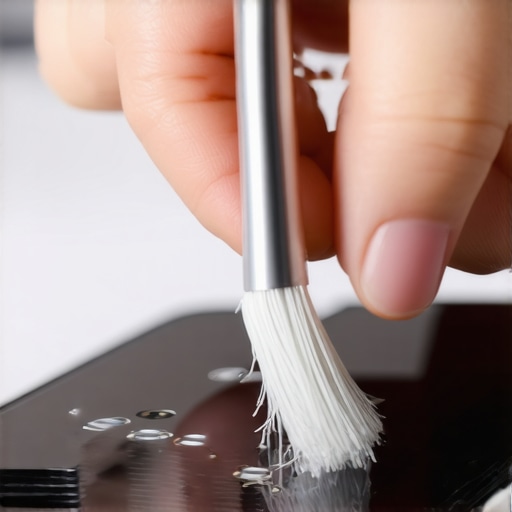Device Maintenance Tips Person cleaning a smartphone charging port with a soft brush