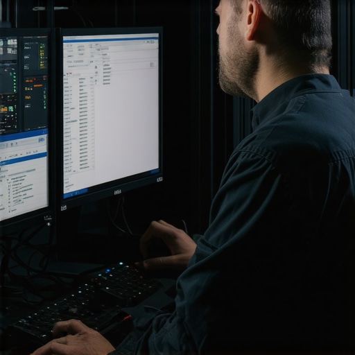 A person using monitoring software on a computer to oversee hardware health.