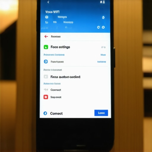 Close-up of a person's hand toggling WiFi auto-connect settings on a smartphone screen.