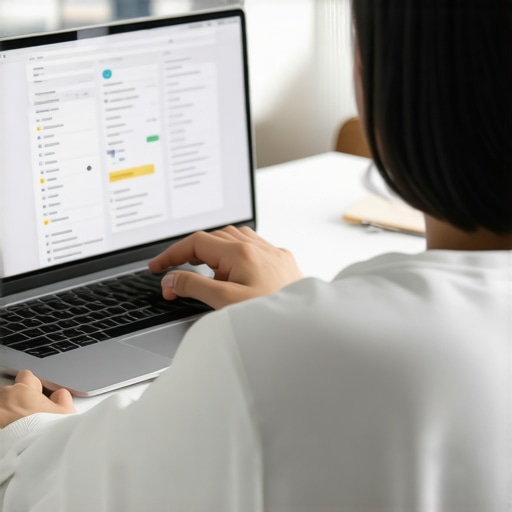 Person adjusting screen brightness on a laptop in well-lit environment.