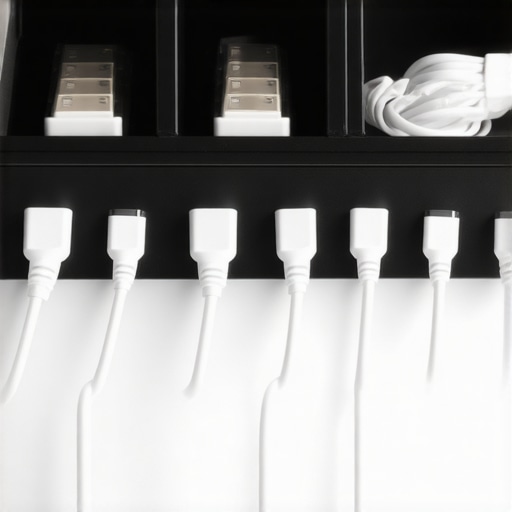 Organized Home Office Cables for Efficiency Cables neatly arranged with sleeves and trays in a modern home office environment