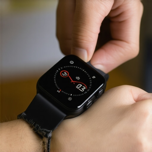 Proper Calibration of Wearable Devices Person adjusting a smartwatch for accurate health tracking