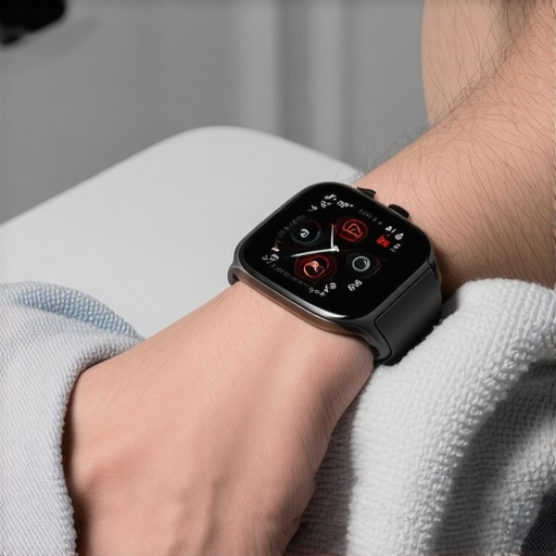 Proper Care for Your Smartwatch Person cleaning a smartwatch with a microfiber cloth in a home office setting