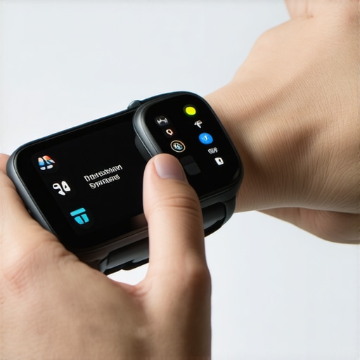 Person updating smartwatch sync settings on mobile phone