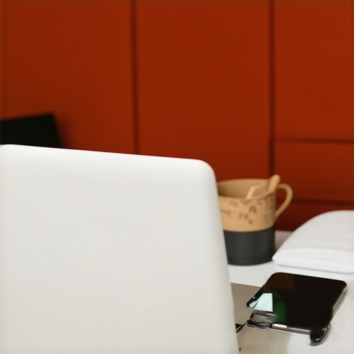 Person using a laptop and smartphone to troubleshoot smart home gadgets