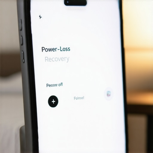 Smartphone screen showing how to configure smart bulb power-on behavior to prevent random nighttime activation.
