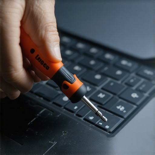 Checking USB Port for Physical Damage Close-up of laptop USB port inspection with a magnifying glass.