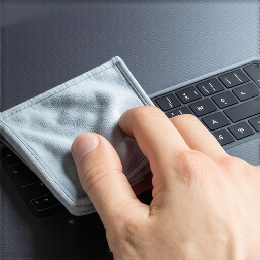 Cleaning the ambient light sensor on a laptop bezel