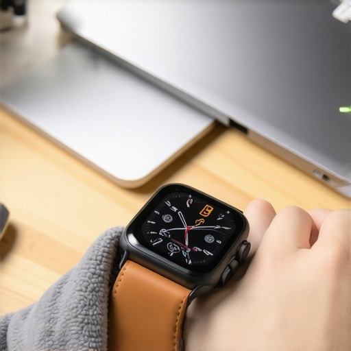 A person carefully cleaning a smartwatch sensor and laptop charging port with professional tools