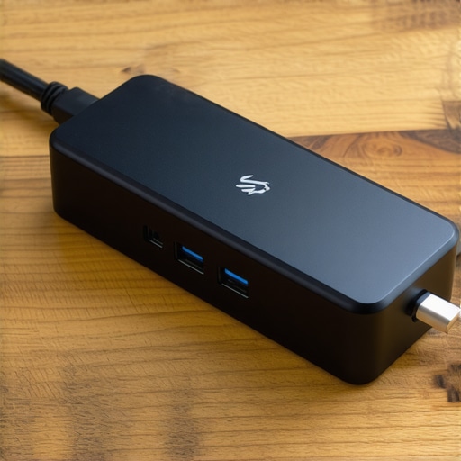 Compact GaN Charger vs Traditional Power Brick A small modern GaN charger compared to a large old-fashioned laptop power supply.