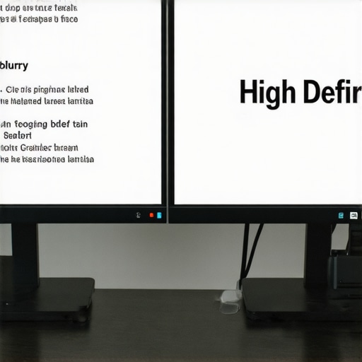 Visual demonstration of how scaling affects text clarity on a 4K monitor.