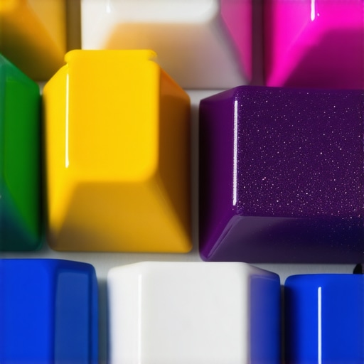 Comparison of PBT and ABS Keycap Degradation Close-up showing the difference in wear and chemical resistance between PBT and ABS keyboard plastics.