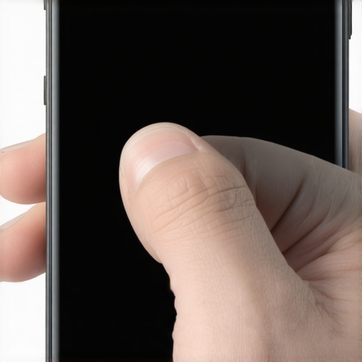 Close up of a hand holding a smartphone by the bottom to avoid blocking antenna lines.