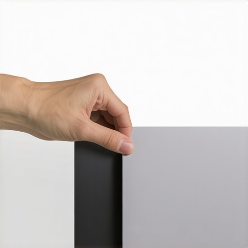 Correct Way to Open a Laptop Lid Hand lifting laptop lid from the center thumb notch to prevent hinge damage.