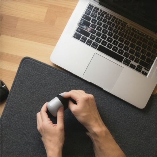 Daily desk mat maintenance routine Cleaning a felt desk mat with a lint roller