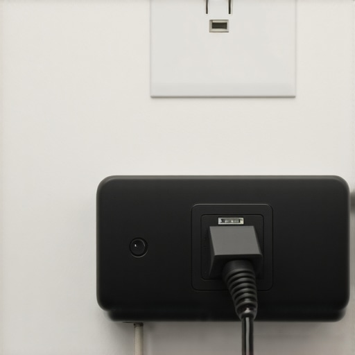 Dampening Laptop Charger Vibration A power brick resting on a rubber pad to stop buzzing noises