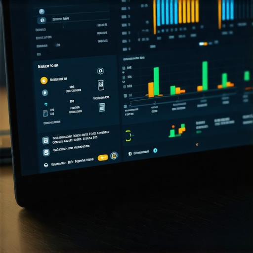 A laptop screen displaying HWiNFO battery health and discharge rate statistics on a wooden desk.