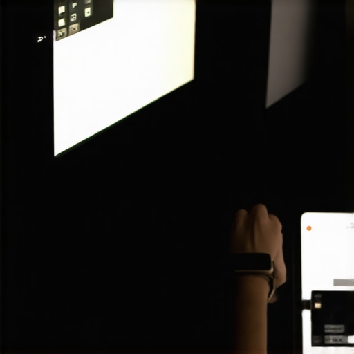 Overwhelmed tech user managing a complex system of notification alerts