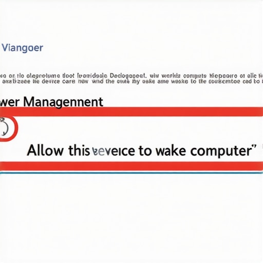Screenshot showing how to allow a keyboard to wake a computer in Windows settings.