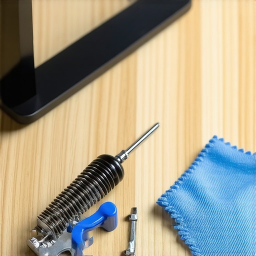 Precision screwdriver set and threadlocker for maintaining a monitor arm setup