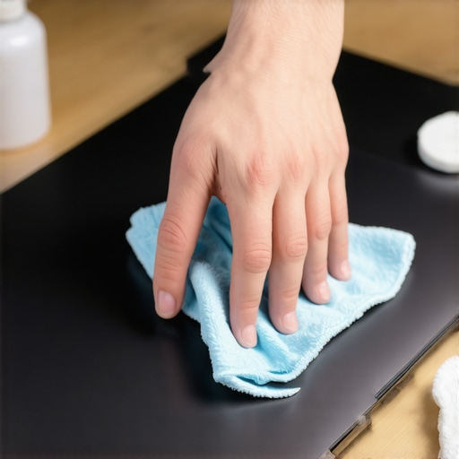 How to remove the sticky coating from an old laptop lid