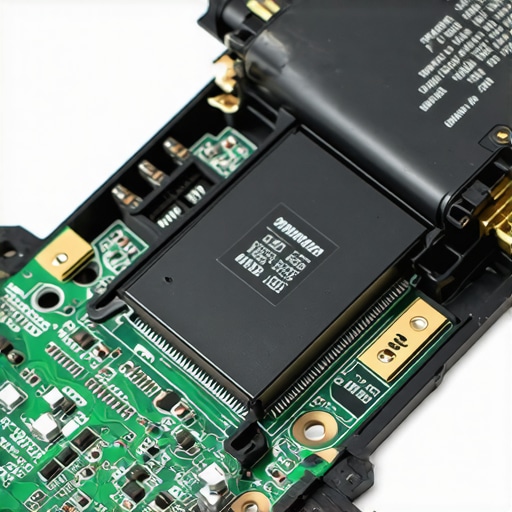 Inside a Modern Laptop Battery BMS Detailed view of a laptop battery management system circuit board.
