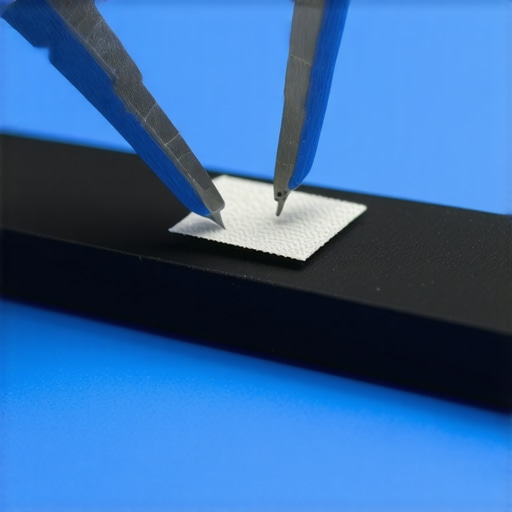 A detailed view of the Holee mod being applied to a mechanical keyboard stabilizer to prevent rattle.
