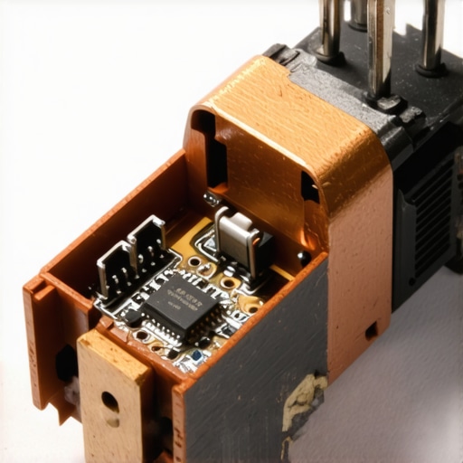 Internal Components of a Smart Plug Relay Detailed view of the mechanical relay and circuit board inside a smart plug.