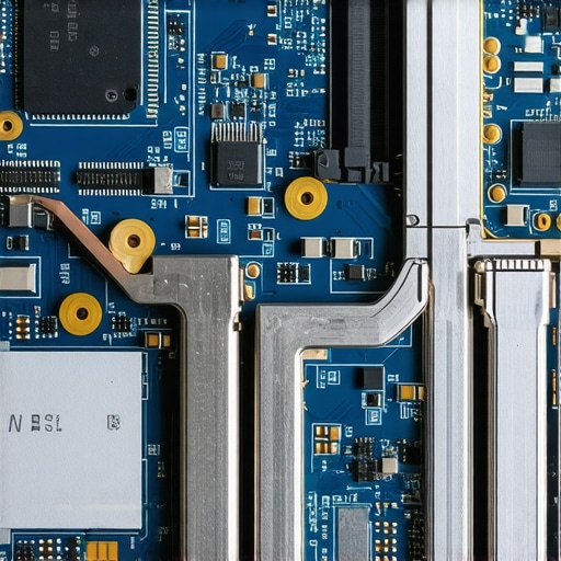 Professional view of laptop heat sinks and thermal management hardware