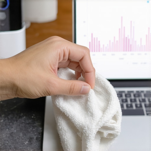 A person cleaning the lens of a smart doorbell to ensure clear video and fast motion detection.