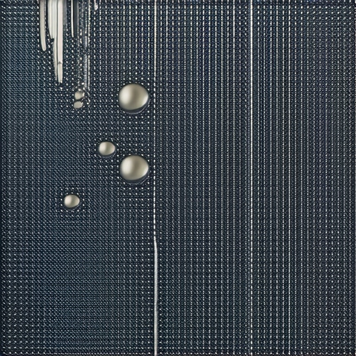Water droplets on a phone speaker mesh