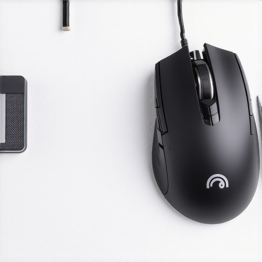 A wireless gaming mouse receiver positioned close to a mousepad using an extension cable to minimize latency.