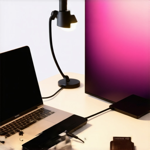 A laptop and tablet working together as dual monitors on a clean desk with organized cables.