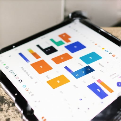 A tablet screen with a matte protector being used in bright outdoor light to prevent glare and dimming.